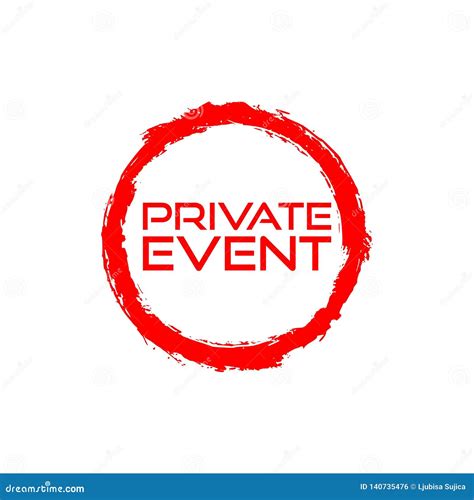 Private Event Icon Or Sign Stock Vector Illustration Of Button 140735476