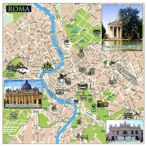Mapy Rzymu Szczegółowa Mapa Rzymu W Języku Angielskim Mapy Rzymu