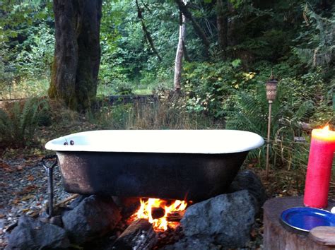 Image Result For Fire Heated Bath Cast Iron Tub Outdoor Bathtub Outdoor Tub