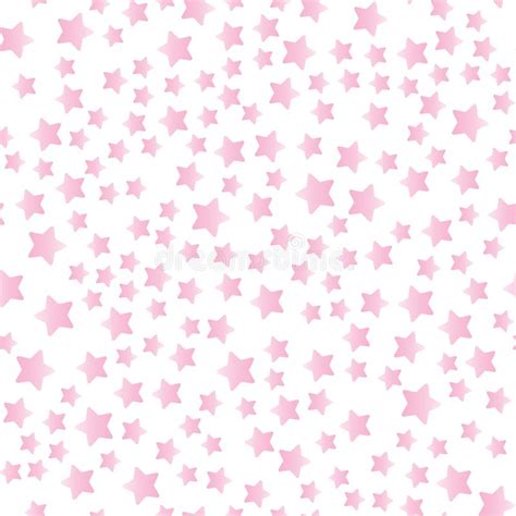 Seamless Pattern With Pink Stars Stock Vector Illustration Of