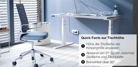 Für ideale arbeitsbedingungen am schreibtisch kommt es auch auf die optimale schreibtischhöhe an. Tipps zur optimalen Tischhöhe | deinSchrank.de