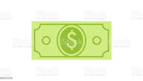 Dollar Banknote Simple Flat Clip Art Stock Illustration Download