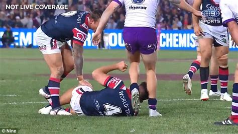 Cameron munster in hot water over this incident james tedesco.source: Cameron Munster kicks player in the head during Melbourne ...