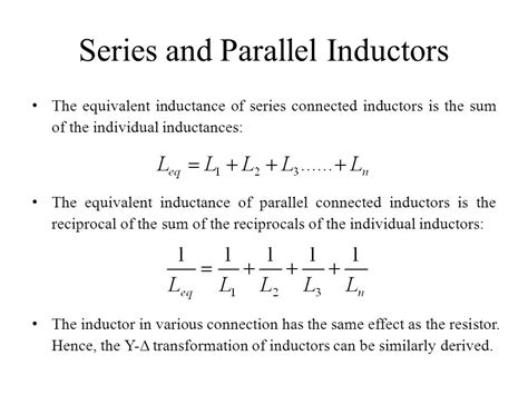 ☑ Inductors In Series And Parallel Formula