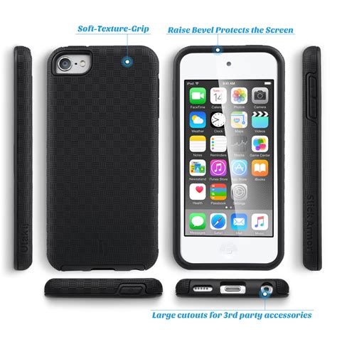Hybrid Shockproof Hard Rugged Slick Armor Case For Apple Ipod Touch 6