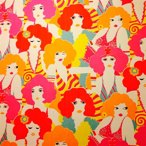 70's groovy foxy lady wallpaper print | 60s wallpaper, Print wallpaper