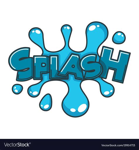 Comic Splash Water Speech Bubble Cloud Explode Vector Image