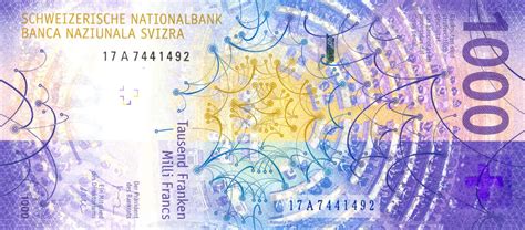 Switzerland New 1000 Franc Note B360a Confirmed Banknotenews