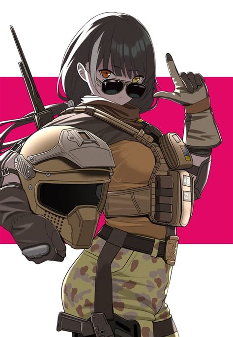 Ro635 Dressed As Mozzie Anime Girls Frontline But Dressed As Fuse From R6 Siege Сексуальные