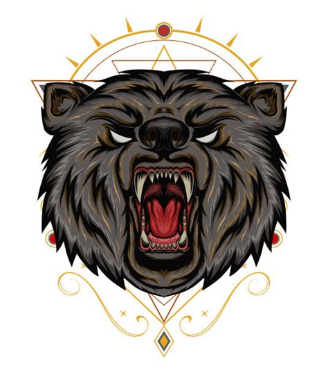 110 Growling Grizzly Bear Cartoon Illustrations Royalty Free Vector