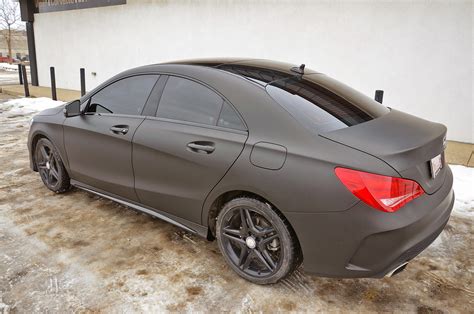 Mercedes radnabenabdeckung matt zeichnet sich vor allem aus durch: ZR Auto Blog: Sinister Matte Black Wrapped Mercedes CLA ...