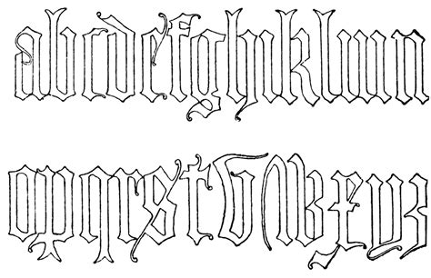 Lowercase Old English Clipart Etc Easy Graffiti Letters Old