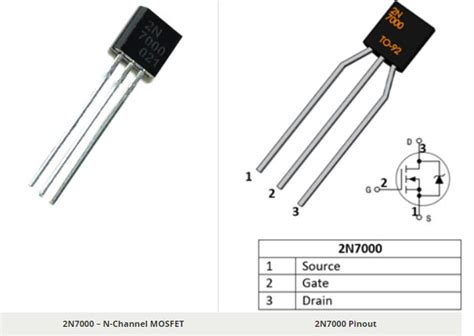 N Channel MOSFET 2N7000 Pinout Feature Equivalent Datasheet