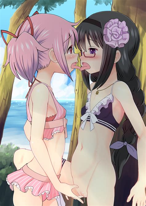 Qm Akemi Homura Akemi Homura Swimsuit Ver Kaname Madoka Kaname