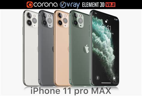 Apple Iphone 11 Pro Max All Colors 3d Model Cgtrader
