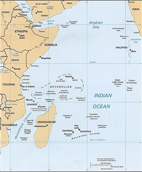 Indian Ocean Islands Map Indian Ocean • Mappery