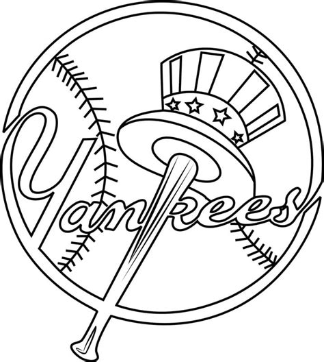 New York Yankees Logo Coloring Page Sexiz Pix