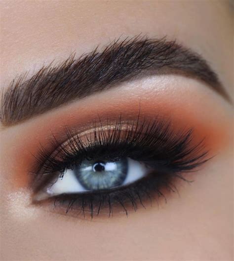 65 Pretty Eye Makeup Looks Burnt Orange And Brown Makeup Look