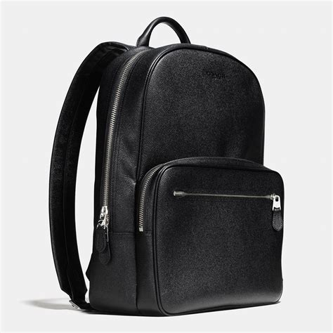 Lyst Coach Hudson Backpack In Crossgrain Leather In Black For Men