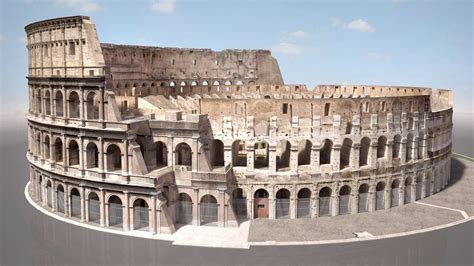 Roman Colosseum Ruins High Detail 3d Model Cgtrader
