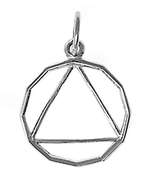 Style 866 2 Sterling Silver 12 Sided Circle Triangle Pendant Lrg Med Size Doing It Sober