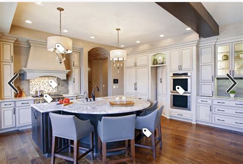 The kitchen island is made of a combination of solid wood legs and framing, as well as wood veneer to provide the bold structures all around. Pin by Risé Brown on Kitchen Archway in 2020 | Curved kitchen island, Curved kitchen, Kitchen ...