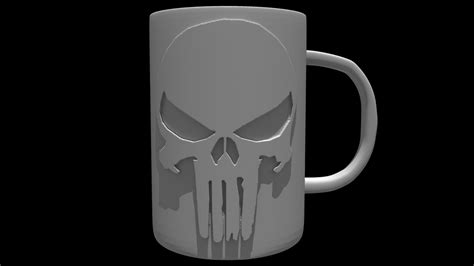 3d The Punisher Mug Stl Printable Model Cgtrader