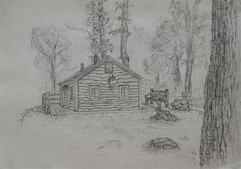 Cabin Drawing by LilioTheOne on Newgrounds