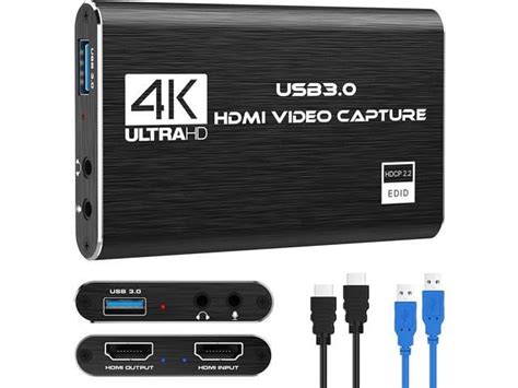 Digitnow 4k Audio Video Capture Card Usb 3 0 Hdmi Video Capture Device Full Hd 1080p 60fps For