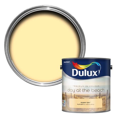 Dulux Travels In Colour Sunny Day Yellow Matt Emulsion Paint 25l