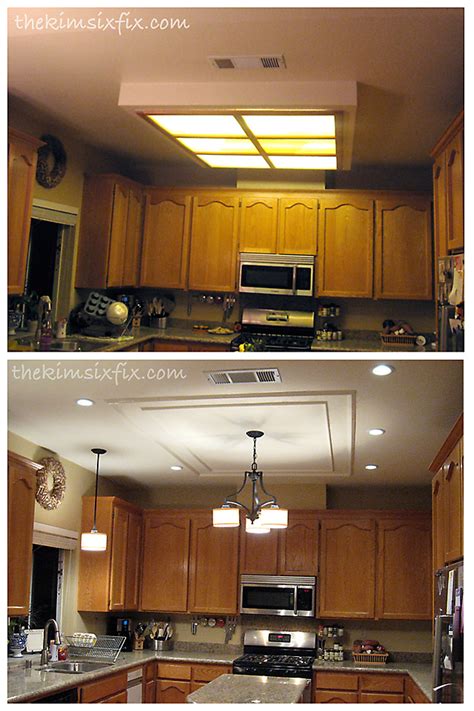 Ceiling light fixtures are relatively new within the scheme of house lighting. Hometalk | Replacing/Updating Fluorescent Ceiling Box ...