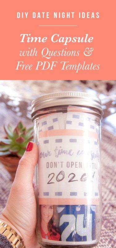 Diy Date Night Ideas Time Capsule With Questions And Free Pdf