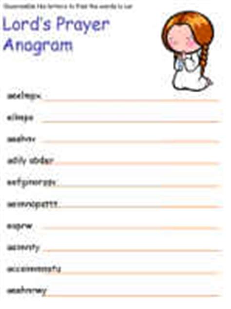 An esl children's resources site! Lord's Prayer printable activity pages