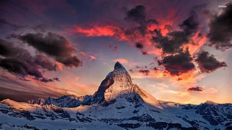 Matterhorn Mountain Cloud Snow Hd Wallpaper Peakpx
