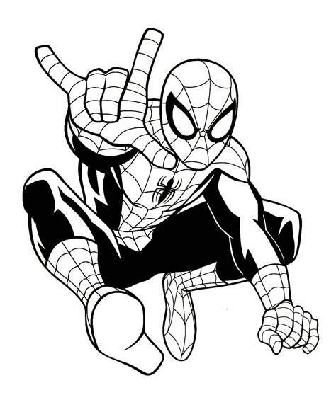 Printable Spiderman Coloring Pages PDF, Easy and Fun - Coloringfolder