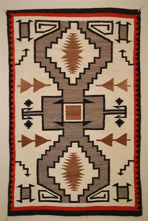 Historic Navajo Storm Pattern Navajo Rug For Sale Native American
