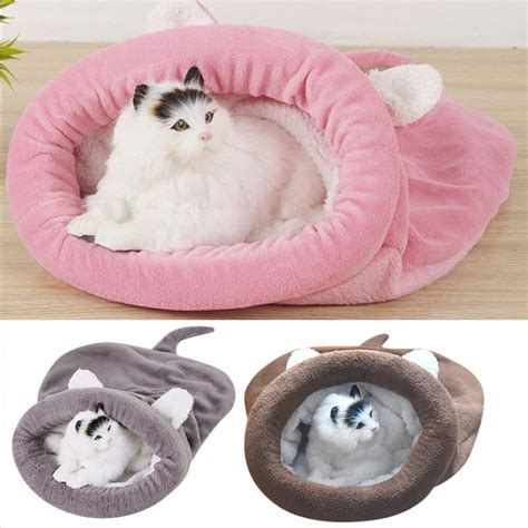 2019 Diy Kitten Cat Bed Pet Puppy Warm Cave Soft Dog House