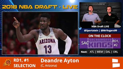 Phoenix Suns Select Deandre Ayton From Arizona With Pick 1 In 1st