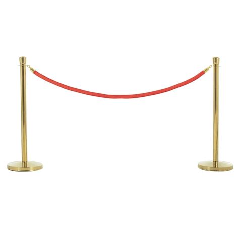 Us Weight Premier Brass Stanchions Wred Velvet Rope In The Safety