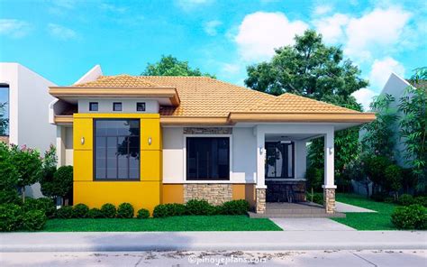 Modern Bungalow House With 3d Floor Plans And Firewall Pinoy House