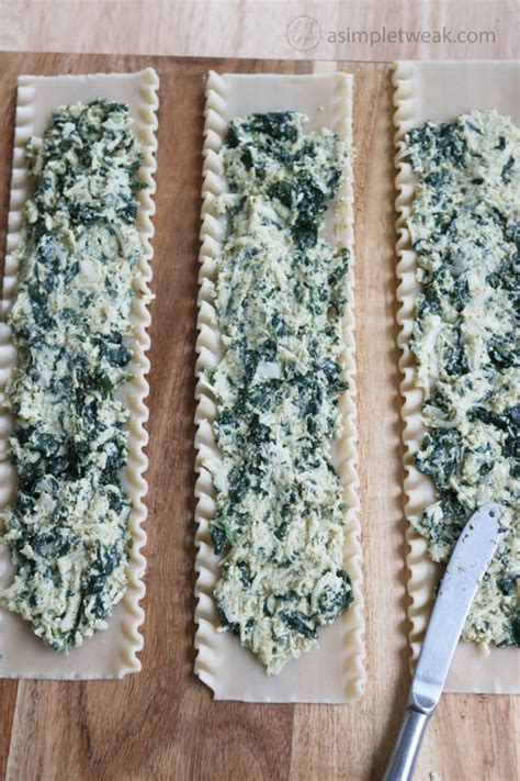 Vegetarian Pesto Spinach Lasagna Rolls A Simple Tweak