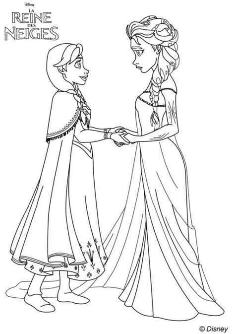 Coloriage Elsa la reine de neige à imprimer