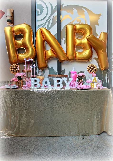 Gold And Pink Baby Shower Party Ideas Photo 2 Of 10 Catch My Party