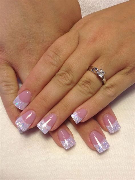 French Tip Nail Designs Best Of Sparkly Pink And Whites By Cathy Heine
