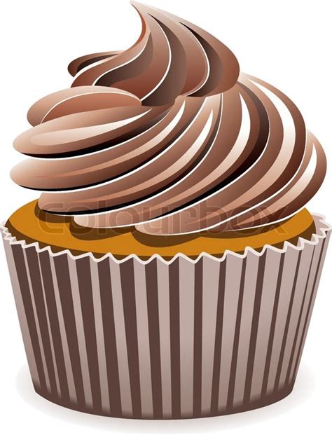 Vector Chocolate Cupcake Stock Vector Colourbox