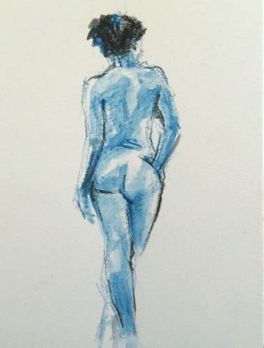 Connie Chadwell S Hackberry Street Studio Blue Nude Original