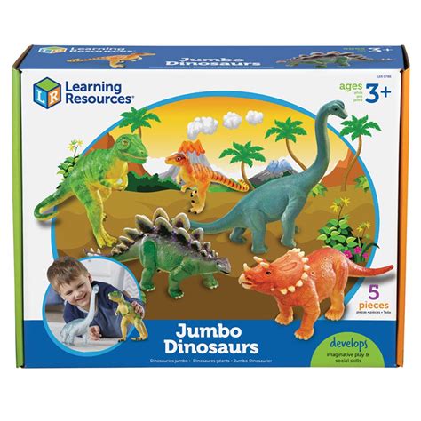 Jumbo Dinosaurs Set Of 5 Ler0786 Learning Resources Animals