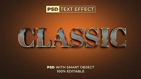 Premium Psd Classic Text Effect Gold Style Editable Text Effect