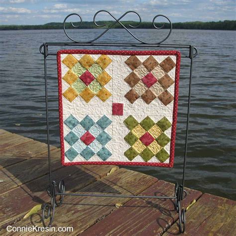Hidden Wells Quilt Block Made With 4 Strips Freemotion By The River