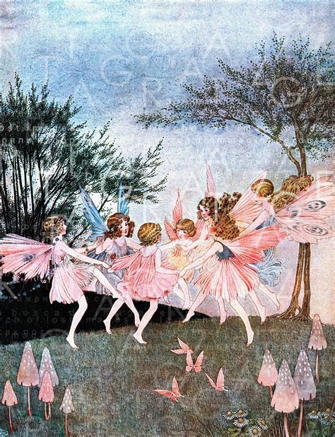 Stunning Fairies Dancing Vintage Illustration Ida Rentoul Etsy In